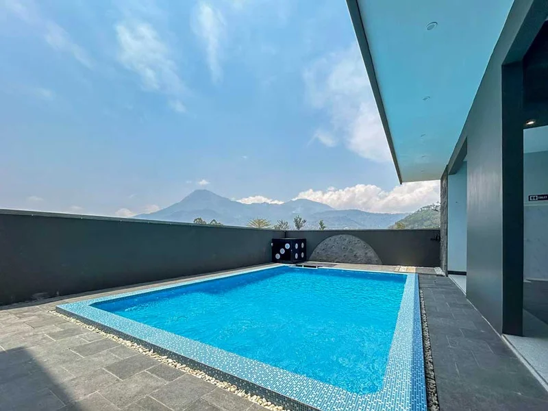 Villa Estetik Dengan View Persawahan di Kota Batu, Villa Cityscape